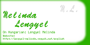 melinda lengyel business card